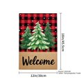 thumbnail image 4 of JOOCAR Welcome Winter Christmas Garden Flag with Pine Trees and Plaid Design for Winter Christmas Home Outdoor Garden Yard Door Decor 12x18 inch, 4 of 5