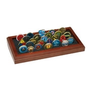 Slant Top Challenge Coin Display Holds Up To 80 Coins Walnut Finish