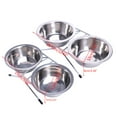 thumbnail image 5 of Sofullue Double Small Dog Bowls Stainless Steel Food and Water Bowl Set for Puppy, 5 of 11