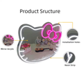 thumbnail image 4 of Interruptor de espejo táctil con luz Popular para baño, espejos decorativos irregulares, espejo Led moderno de pared de Hello Kitty, 4 of 4