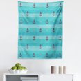 thumbnail image 1 of Aqua Tapestry, Nautical Pattern with Halftone Dotted Sea Inspired Background and Marine Anchor, Fabric Wall Hanging Decor for Bedroom Living Room Dorm, 5 Sizes, Multicolor, by Ambesonne, 1 of 1