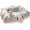 Ash Gray, variant on 4 Cave Shuttled XL Cat Tunnel Bed for Indoor Cats Peekaboo Toy Donut with Warm Mat