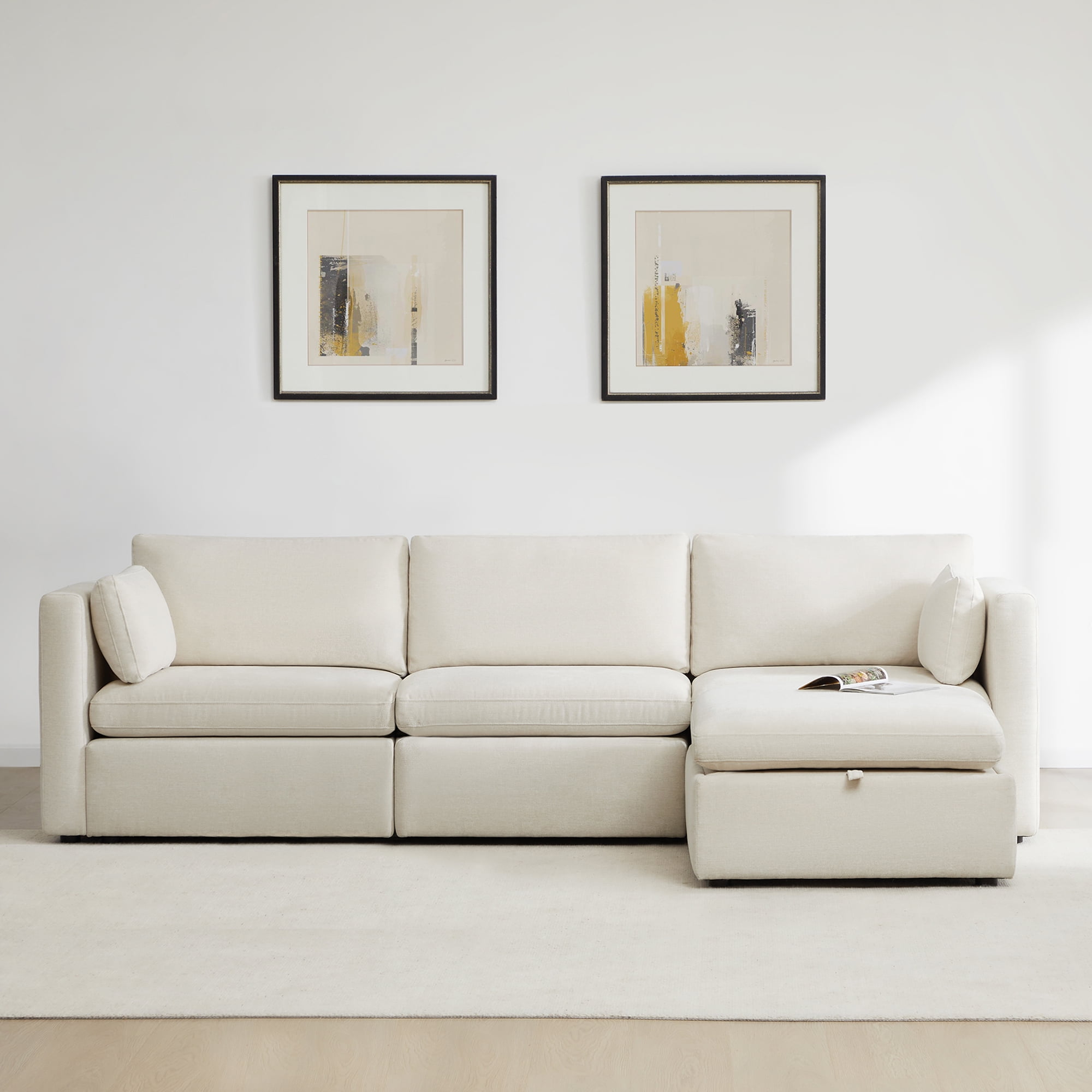 Clarita overstuffed modular sectional with ottoman deals