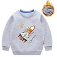 thumbnail image 4 of Tiijoy Big Boys Graphic Sweatshirt Rocket Print Crew Neck Pullover, Sizes 8-10, 4 of 5