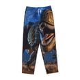 thumbnail image 4 of Balery Starry Night Charging Dinosaur print Women's Pajama Pants,Ultra Lightweight Pjs,Lounge Pant-Medium, 4 of 9
