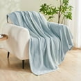 thumbnail image 2 of Gogreen Cozy Flannel Blanket Printed -King Size Bed Blanket for Home Decoration - Ultra Soft, Lightweight, Microfiber Throws (King - 108" x 90", Light Blue), 2 of 9