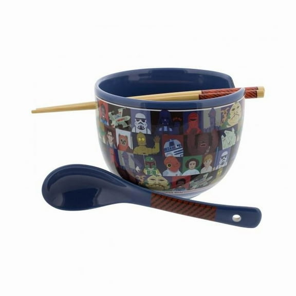 Star Wars 891149 Happy Friends & Enemies Ramen Bowl with Chopsticks & Spoon