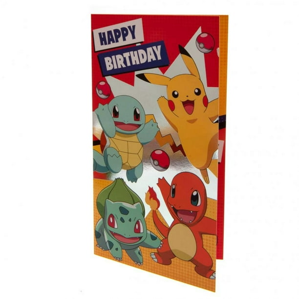 Carte d'anniversaire Pokémon pour 9e anniversaire, carte d'anniversaire  pour enfants pour 9e anniversaire, carte Pokémon pour enfants, carte d' anniversaire sous licence officielle : : Fournitures de bureau