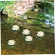 thumbnail image 4 of Decoración para el hogar 1pcs Simulación Hoja de loto Lotus Fish Decoraciones para tanque Decoración para el hogar Flores de loto simuladas Flores flotantes Hermosas flores Props Flor preservada, 4 of 5