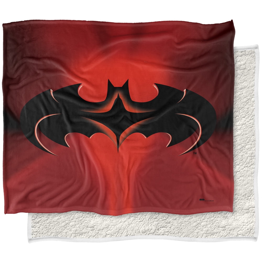 Batman Blanket, 50' x 60' Batman and Robin Logo Silky Touch Sherpa Back
