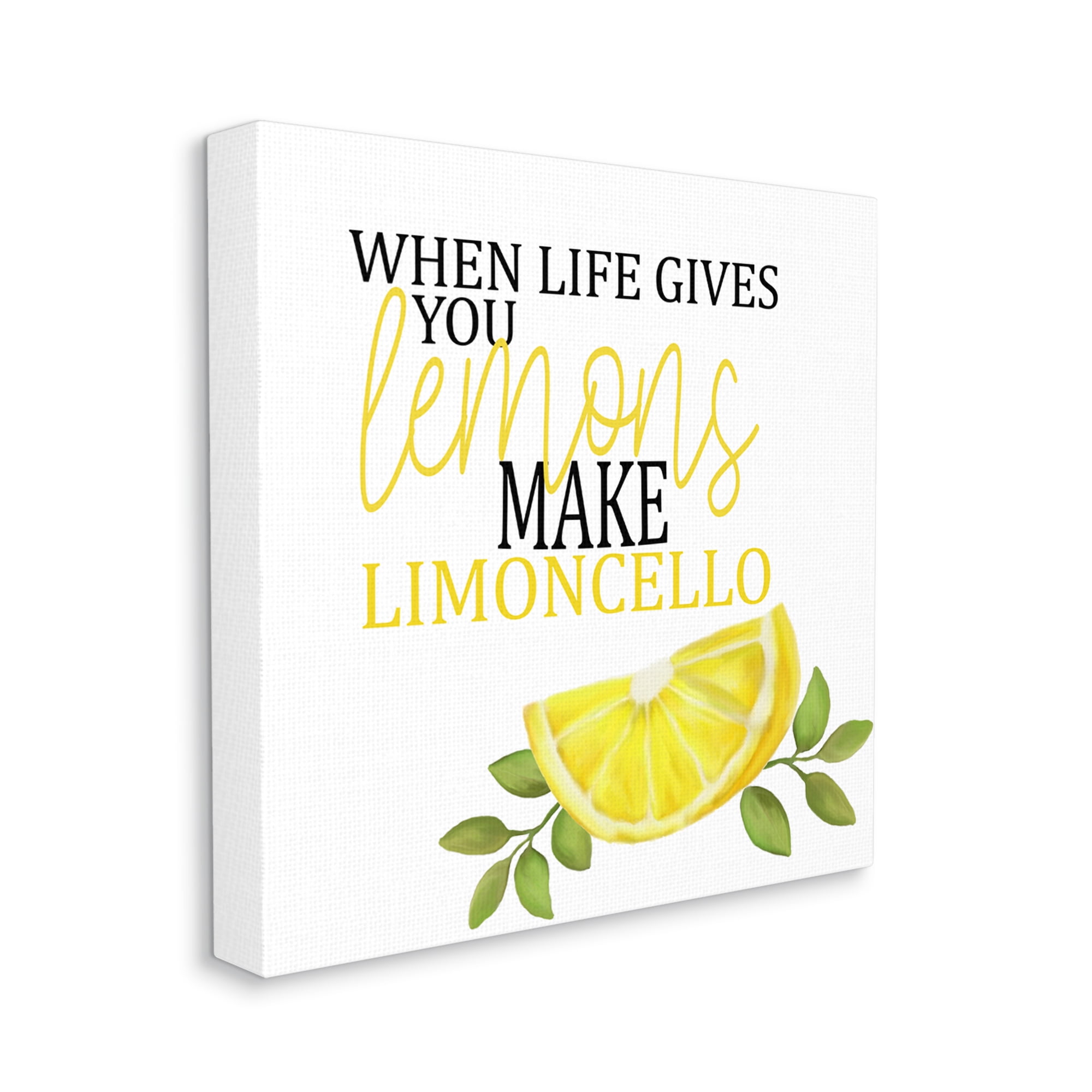 Stupell Industries Funny Lemons to Limoncello Food & Beverage Painting Gallery Wrapped Canvas Art Print Wall Art, 24 x 24