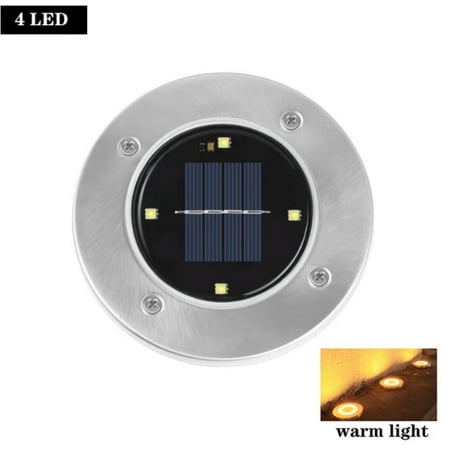 

8/20LED Outdoor Solar Power Disk Light Outdoor Garden Courtyard Underground Waterproof Decoration Buried Spotlight