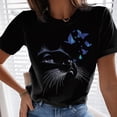 thumbnail image 2 of Fridja T-Shirt Décontracté à Manches Courtes Imprimé Abstrait pour Femmes, 2 of 5