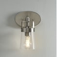 thumbnail image 5 of Better Homes & Gardens Modern Wall Sconce, Glass Shade Satin Nickel Finish, A19 LED Bulb Included, 5 of 9