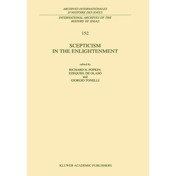 International Archives of the History of Scepticism in the Enlightenment, Book 152, (Hardcover)