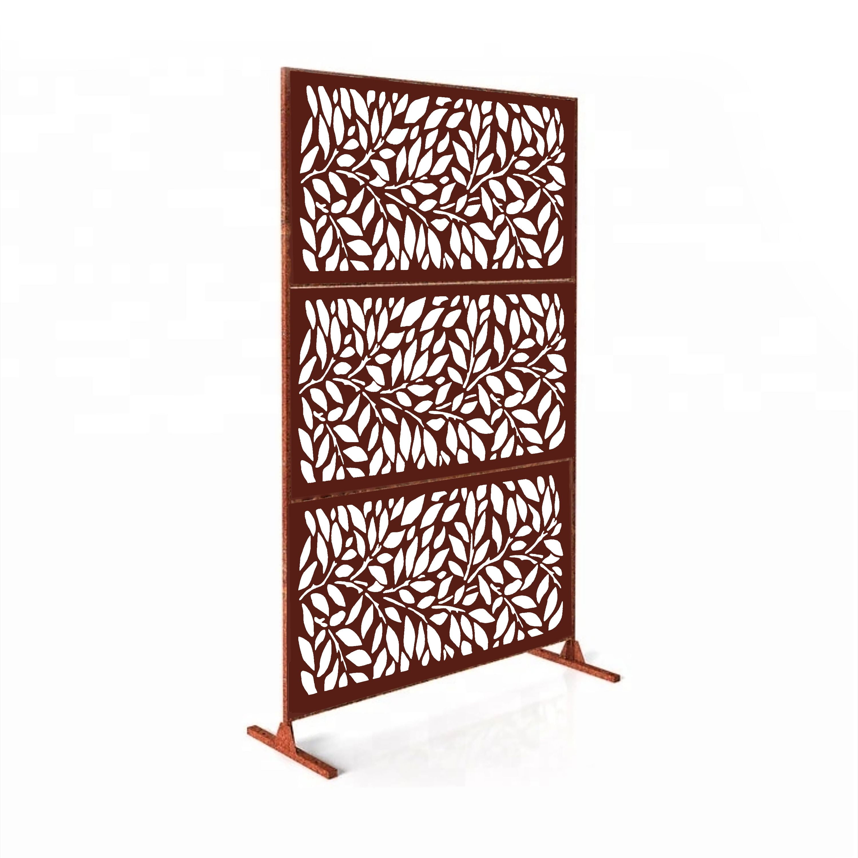 6' H x 4' W Laser Cut Metal Privacy Screen,Metal Privacy Screen Fence