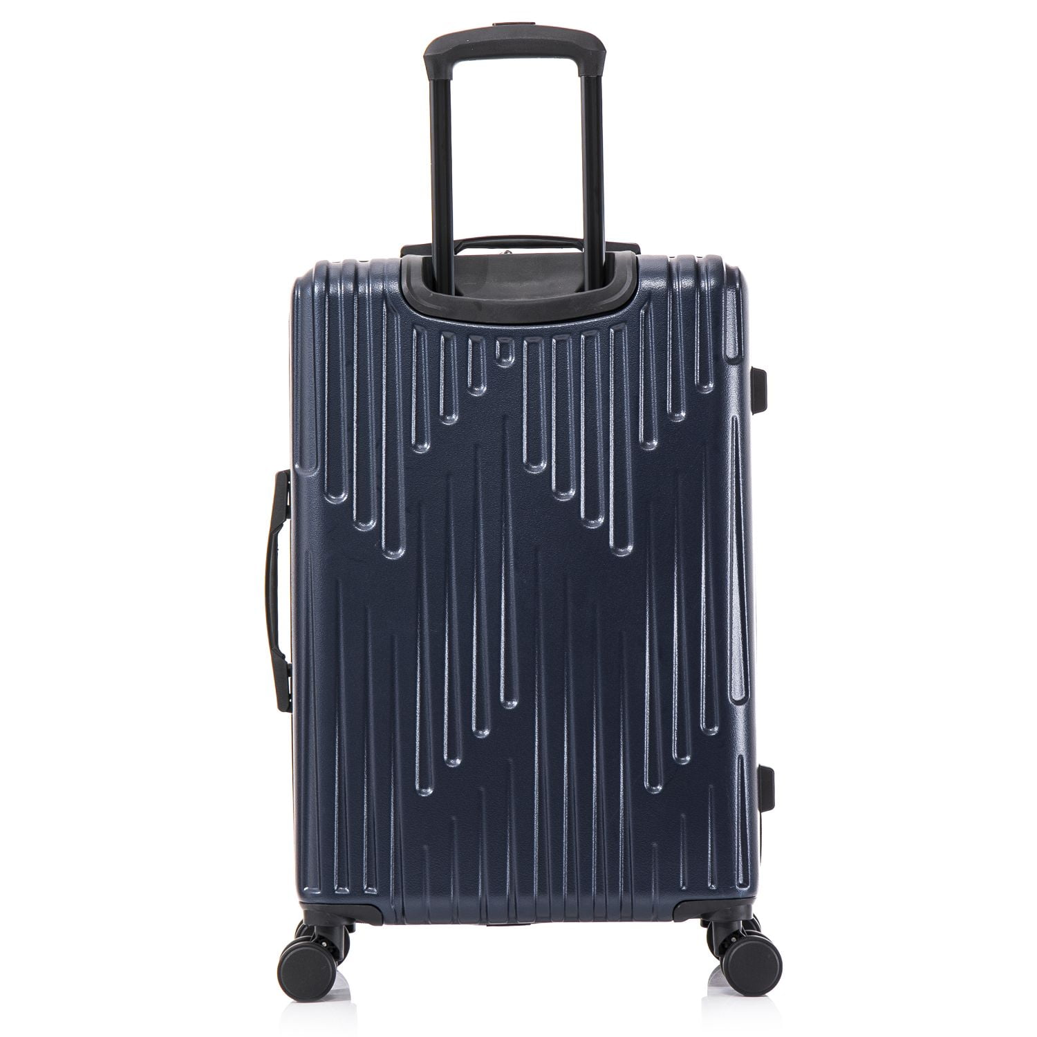 InUSA DRIP 24" Hardside Lightweight Checked Luggage with Spinner Wheels, Handle and Trolley, Navy Blue