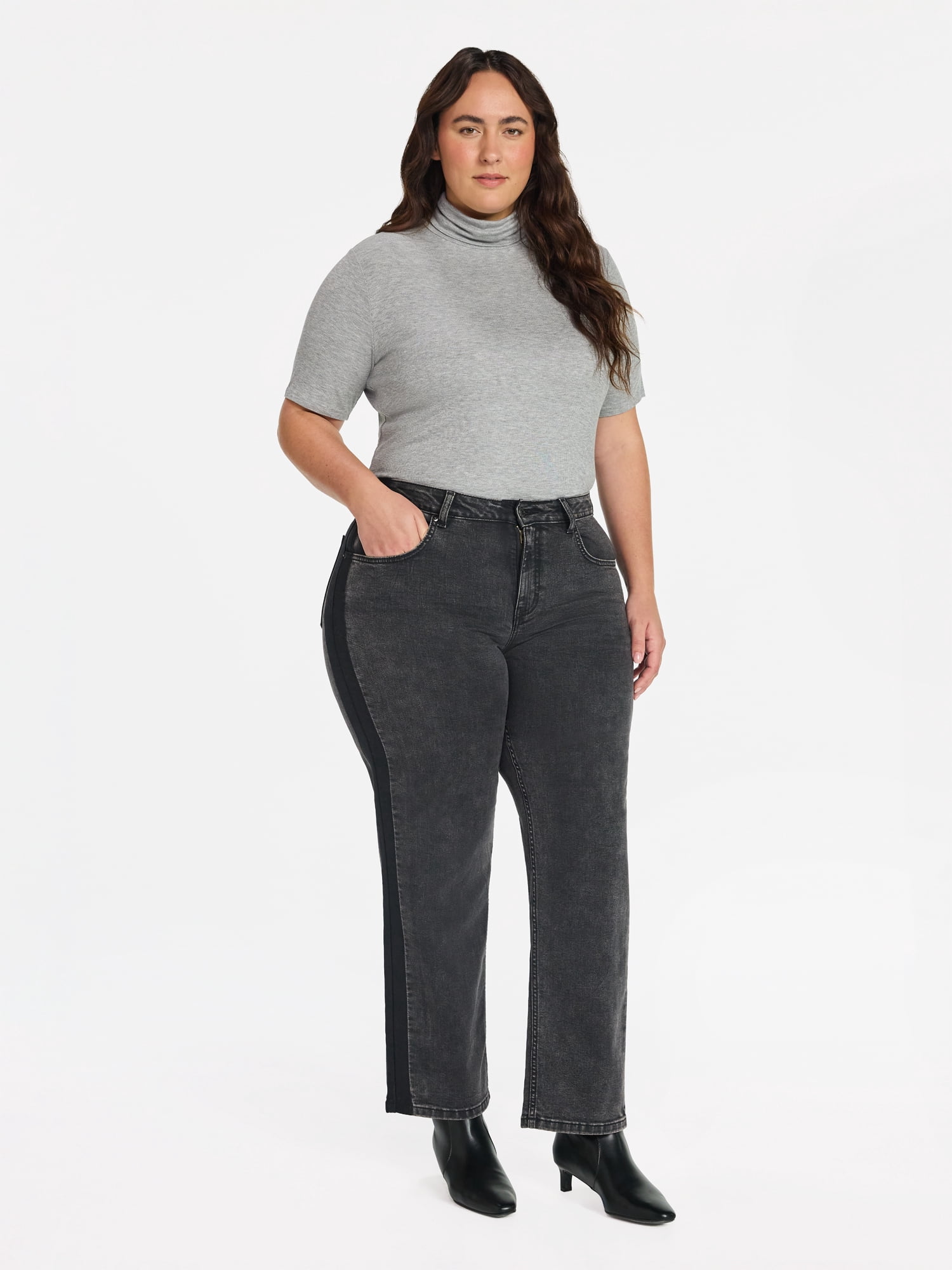Time and Tru Women's Tuxedo Jeans, 30" Inseam, Sizes 0-20