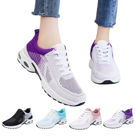 YOUYEDIAN Womens Sneakers Air Cushion Running Shoes Lightweight Tennis Walking Shoes Mesh Breathable Gym Work Fashion Sneakers Athletic Comfortable Casual