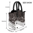 thumbnail image 2 of Lsque Piano Keys With Musical Notes Pattern Leather Rivet Shoulder Bag – Elegant Genuine Leather & Microfiber PU Crossbody with Detachable Adjustable Strap, 2 of 5