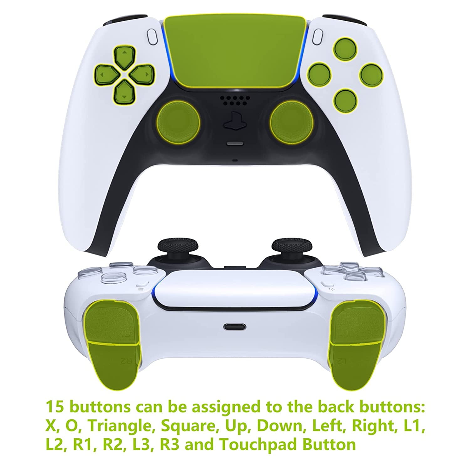 eXtremeRate Black RISE4 Remap Kit Upgrade Board & Redesigned Back Shell & 4 Back Buttons for ps5 Controller BDM-030/040