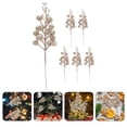 thumbnail image 3 of OUNONA Christmas Tree Decorations, 6 Pcs Golden Artificial Berries for Holiday Decor, Festive Season Accessories, 3 of 5