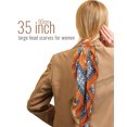 thumbnail image 6 of 4 Pack 35" Large Silk Scarf Satin Square Head Scarves Silk Like Neck Scarf Hair Sleeping Wraps Lightweight Silk Bandana, 6 of 11