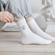 thumbnail image 5 of Calcetines finos de algodón para mujer, media pantorrilla, 5 pares, calcetines de verano, calcetines casuales, 5 of 6