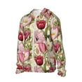 thumbnail image 2 of Fotbe Tulips Flowers Men's Women's UPF 50+ Sun Protection Jacket Hooded Cooling Shirt with Pockets Hiking Outdoor Performance-3X-Large, 2 of 8