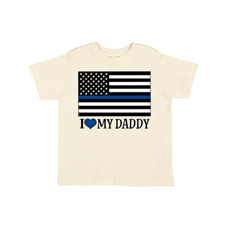 

Inktastic Police Officer Dad Law Enforcement Flag Gift Toddler Boy or Toddler Girl T-Shirt