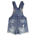 thumbnail image 2 of KIDSCOOL SPACE Baby Girls Denim Shorts,Toddler Little Boys Ripped Soft Jeans Summer Shortalls,Blue,3-4 Years, 2 of 7