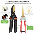 thumbnail image 6 of Charext Pruning Shears Garden Scissors Clippers, 3 Pack Stainless Steel Garden Shears Hand Pruners Secateurs Plant Clippers Set, Professional Bypass Gardening Tools Scissors Kit with Gardening Gloves, 6 of 13