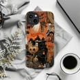 thumbnail image 6 of Haunted Halloween Phone Case, Vintage Ghosts and Pumpkin Skeleton Collage, Spooky Aesthetic iPhone Cover for iPhone 16 15 14 13 12 11 Pro Plus Max Mini, 6 of 6