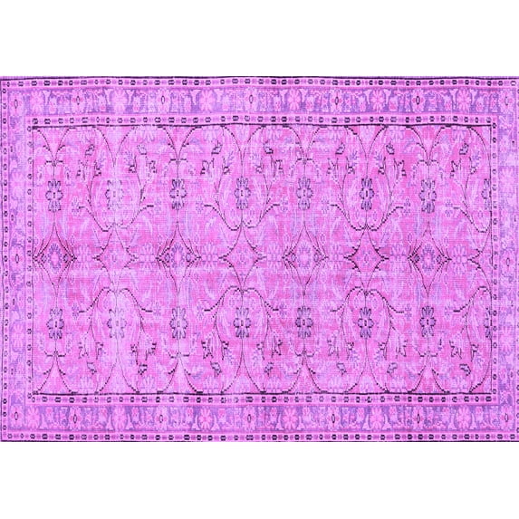 Ahgly Company Indoor Rectangle Persian Purple Traditional Area Rugs, 7' x 9'