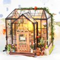 thumbnail image 4 of DIY Miniature House Kit with LED Light Creative Dollhouse Model Kit with Furniture 3D Miniature Dollhouse Kit Decorative Mini Doll House Kit Tiny Dollhouse Kit for Kids Birthday Easter Fl, 4 of 10