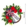 thumbnail image 3 of FastXmas 4th of July Patriotic Wreath for Memorial Day Door Red White Blue Wreath American Flag Truck Front Door Decor Independence Day for Front Door Porch 250th Anniversary Decor,17.7 Inch, 3 of 7