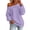 Purple, variant on Staron Women's Off Shoulder Long Sleeve Tops Casual Loose Knitted Sweater Pullover Solid Color Comfy Winter Fall Spring Fashion Basic, Army Green L