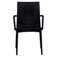 thumbnail image 2 of LeisureMod Dining Arm Chair in Polypropylene with Weave Design Lightweight and Stackable Indoor and Outdoor Use for Modern Home, Patio, Backyard, Living Room Mace Collection, 2 of 10
