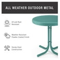 thumbnail image 4 of Griffith Weather Resistant Metal Outdoor Side Table for Patio, Deck, Porch, Caribbean Blue, 4 of 6