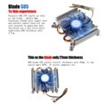 thumbnail image 2 of Chok  S85 Low Profile 30mm Ultra Thin CPU Radiators 2 Heatpipe Cooling Fan for HTPC 1U LGA1200 115x CPU Cooler Fan 27mm, 2 of 17