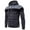 Dark Gray, variant on BXINGOHAI Mens Slim Fit Long Sleeve Zip-Up Fleece Hoodie Color Block Sweatshirt with Kangaroo Pocket Blue,XL