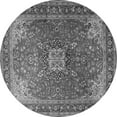 thumbnail image 1 of Ahgly Company Indoor Round Medallion Gray Traditional Area Rugs, 3' Round, 1 of 1