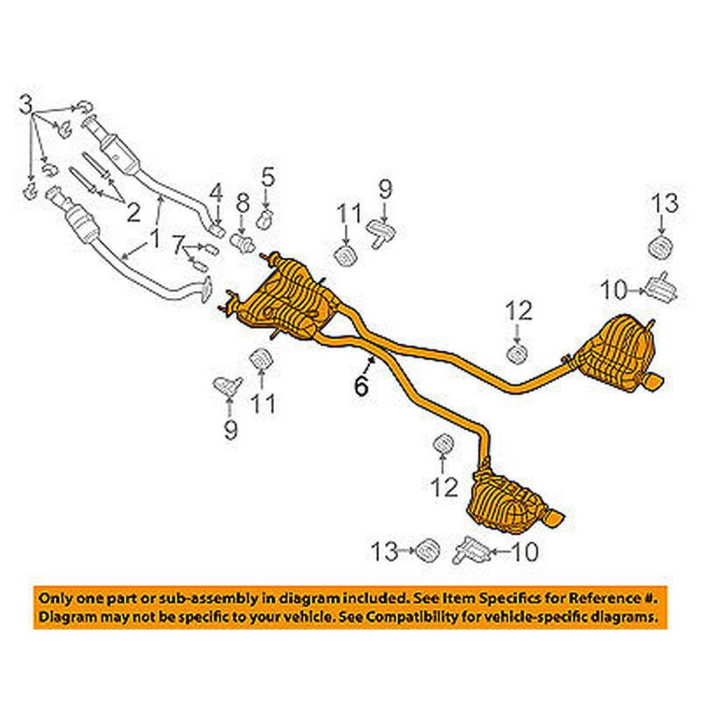Jeep CHRYSLER OEM 1114 Grand Cherokee 5.7LV8Exhaust Resonator Pipe 68276654AA