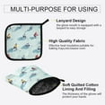 thumbnail image 3 of Yayeee Oven Mitts and Pot Holder Set of 2 Heat Resistant Kitchen Gloves Baking Hot Pad, Ice Hockey, 3 of 5