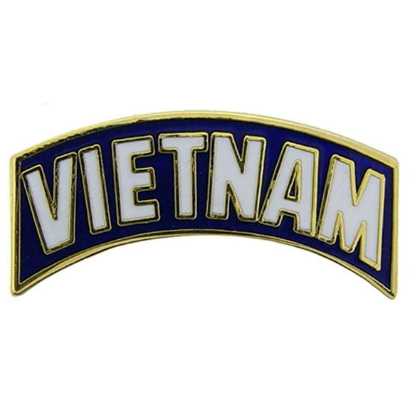 Eagle Emblems P15139 Pin - Vietnam, Tab - White & Blue - 1.125 in.