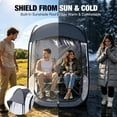 thumbnail image 4 of Sports Tent Pop Up Pod, 2 Person Portable Weather Tents Sports Pod for Cold Day, Waterproof Windproof Rain Pod, Instant Shelter for Soccer, Baseball, Fishing, 4 of 9