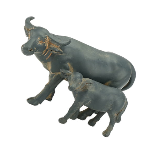 Milisten Mini Animal Figurine Sculpture, Grey Collectible Desktop Decoration