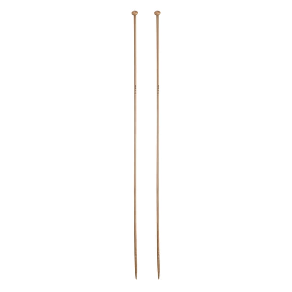 Uxcell 3mm Bamboo Knitting Needle Straight Single Pointed 13.8 Inch Long Wooden Sweater Knitting Needles US Size 2.5