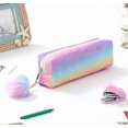 thumbnail image 5 of Rainbow Pencil Case Pen Case Glitter Office Organizer Storage for Students Girls, Modern, 5 of 5