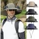 thumbnail image 1 of Sombrero de pesca al aire libre con ventilador solar ancho para actividades al aire libre | Gorro para el sol con enfriamiento manos libres y ventiladores USB solares duales ajustables de 3, 1 of 2